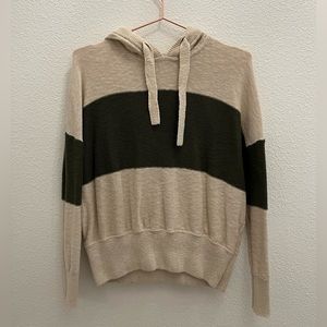Madewell Green and Cream Hoodie